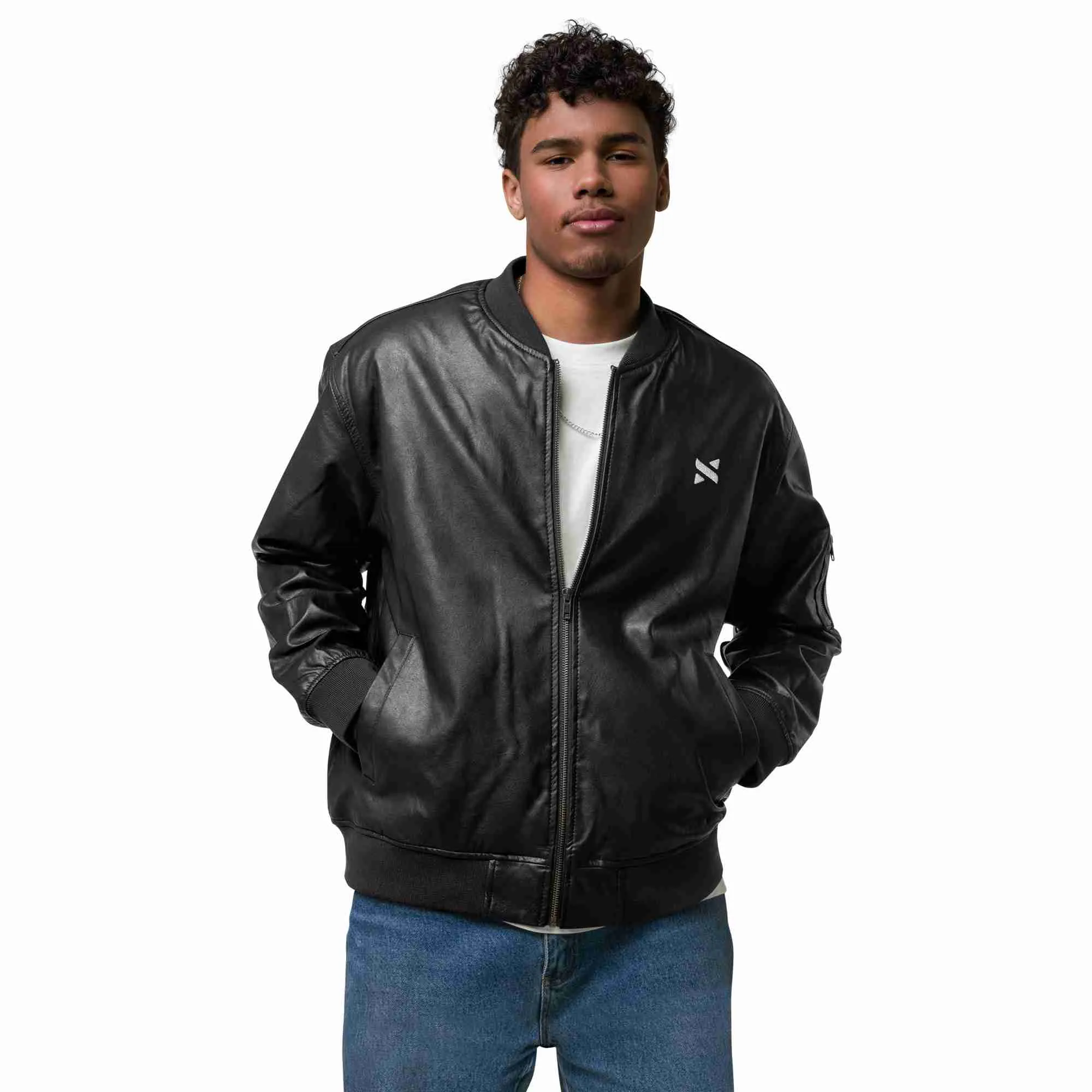 Giacca Bomber in Ecopelle