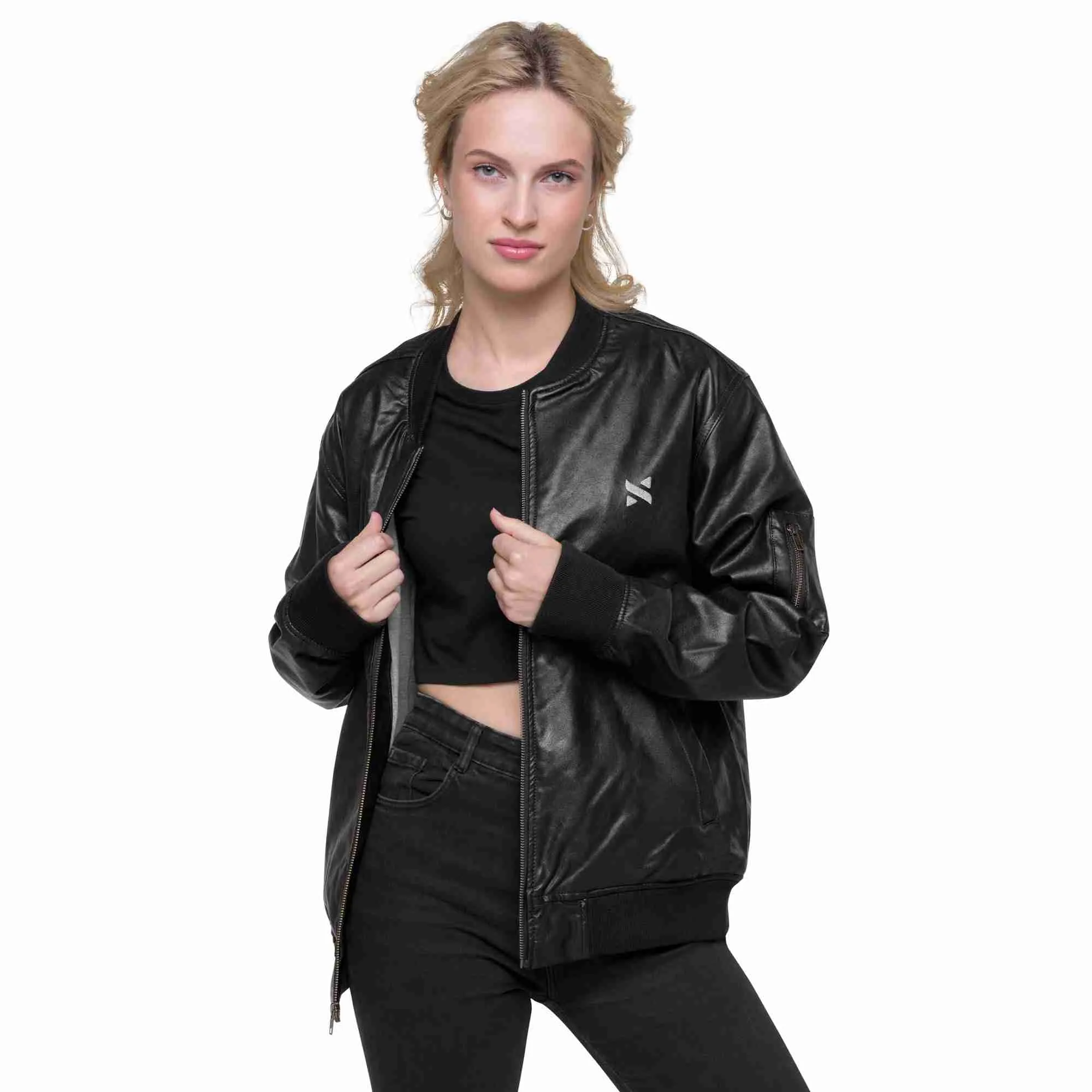 Giacca Bomber in Ecopelle