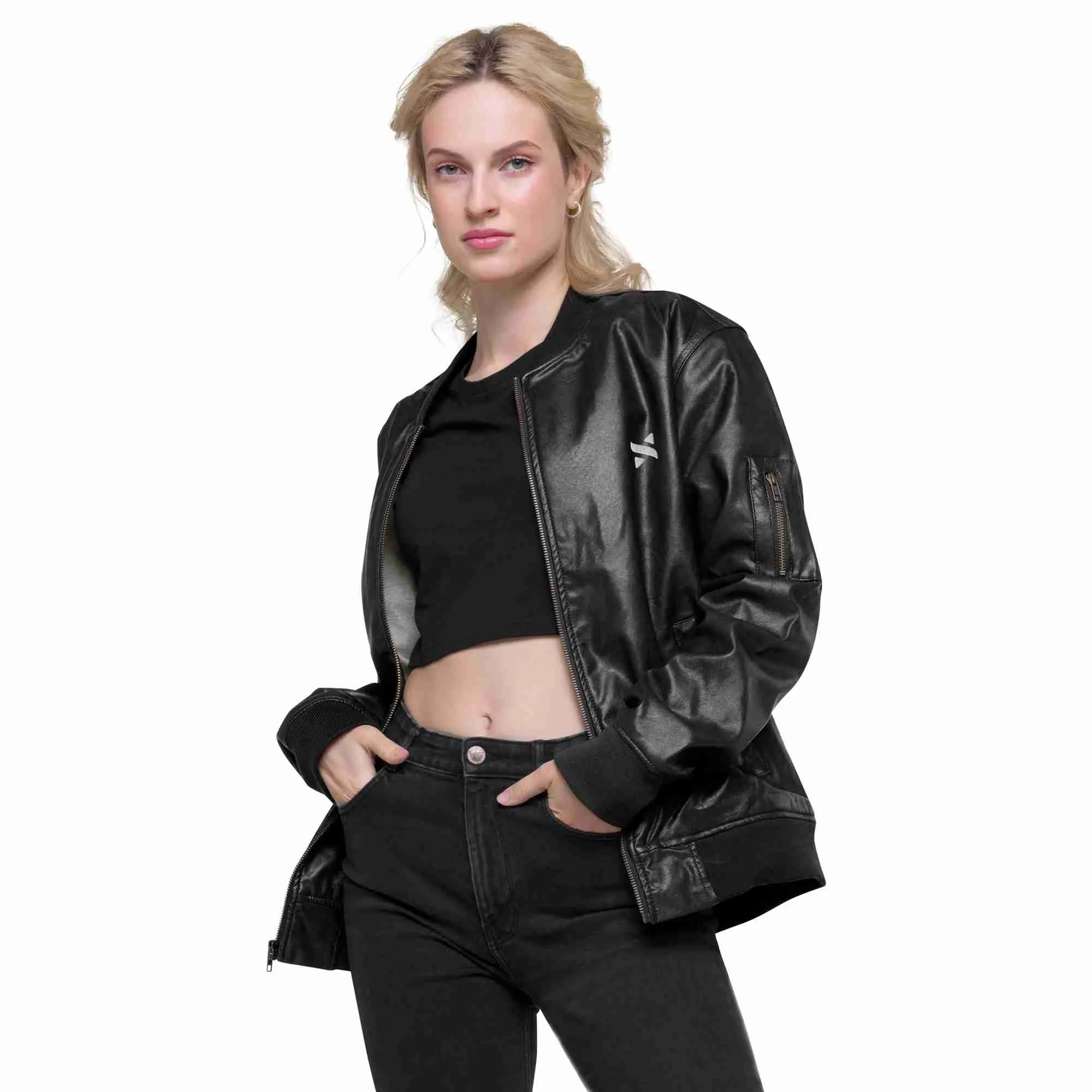 Giacca Bomber in Ecopelle - immagine 2