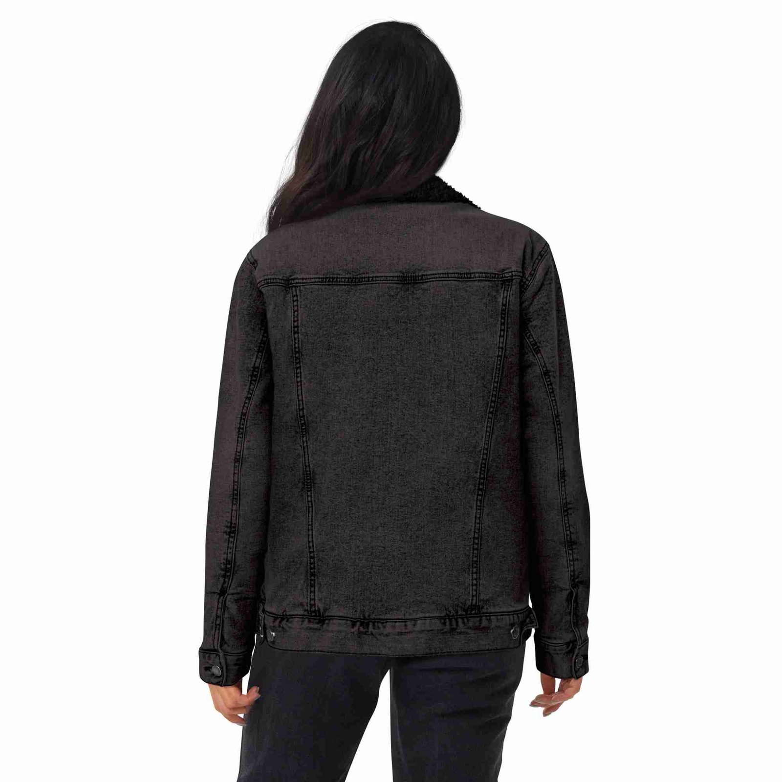 Unisex Sherpa Jeansjacke - immagine 3