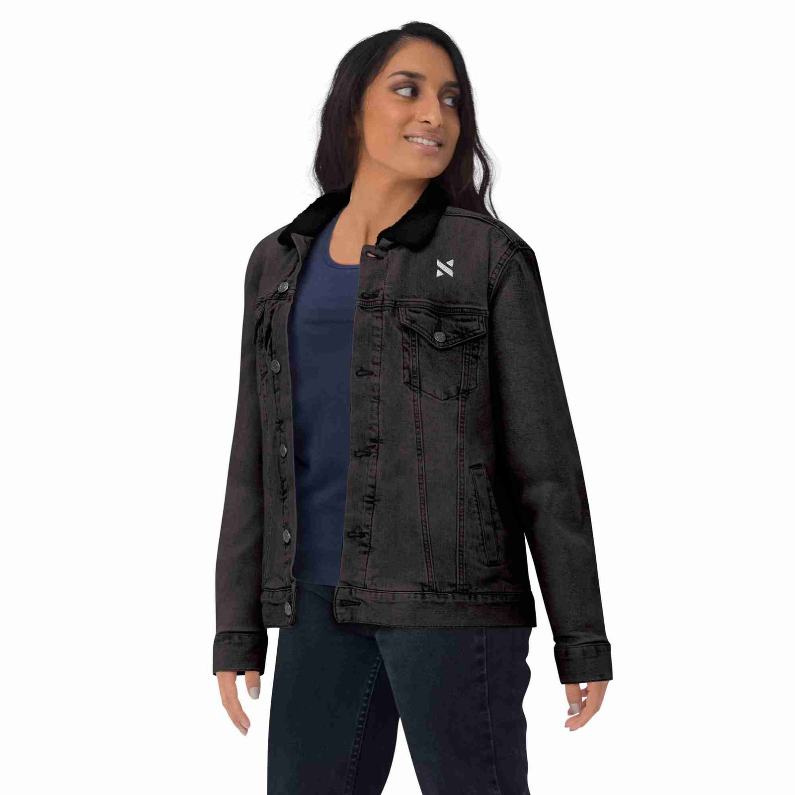 Unisex Sherpa Jeansjacke - immagine 2